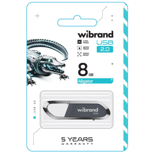Флешка 8Гб USB 2.0 сірий Aligator Wibrand Житомир - фото 3
