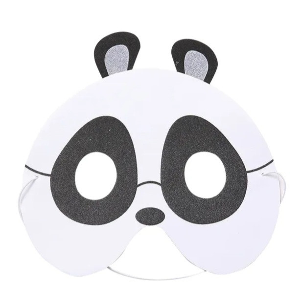 Дитяча маска Панда маскарадна one size чорно-білий Київ - фото 1