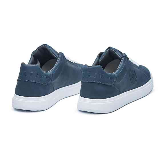 Чоловічі кеди з натуральної шкіри ПП 1 сині Харьков