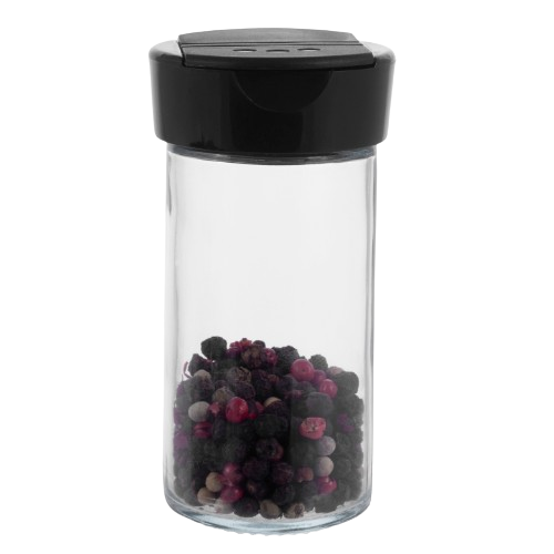 Набір для спецій 8шт з підставкою скло/пластик прозорий/чорний KAMILLE 7050 Житомир - изображение 2