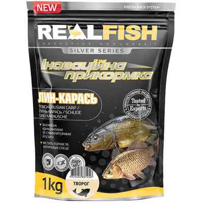 Прикормка Real Fish Silver Series Лин-карась Сир 1kg (809.00.30) Вінниця
