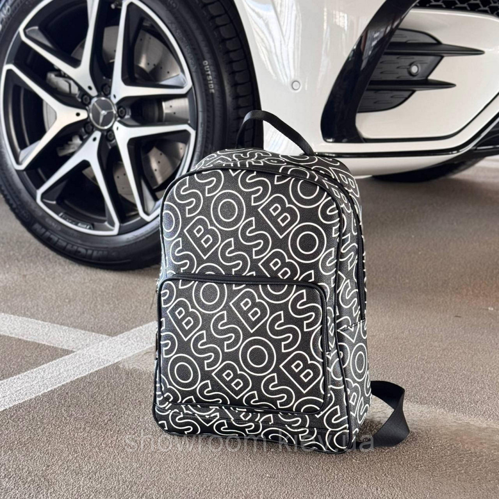Мужской брендовый рюкзак Boss (2022) black Киев - изображение 1