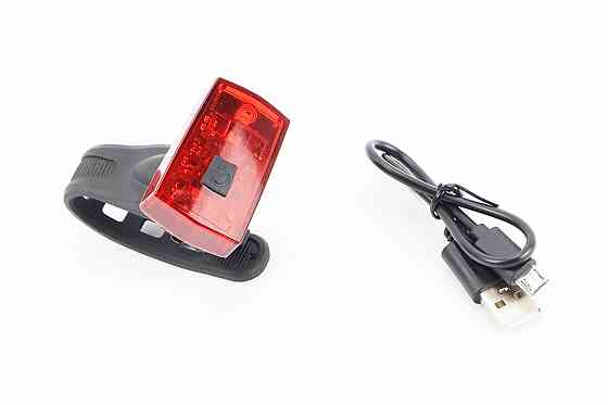 Ліхтар задній 1 діод, Li-ion 3.7V 300mAh зарядка від USB, вологозахисний, стоп сігналом JY-6115T Бершадь