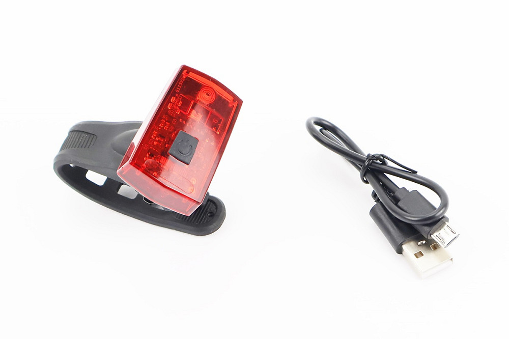 Ліхтар задній 1 діод, Li-ion 3.7V 300mAh зарядка від USB, вологозахисний, стоп сігналом JY-6115T Бершадь - фото 1