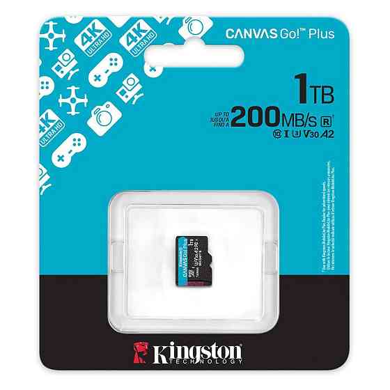 Карта пам'яті microSDXC (UHS-1 U3) Kingston Canvas Go! Plus 1Tb class 10 A2 V30 (R200MB/s, W-160MB/s) Київ