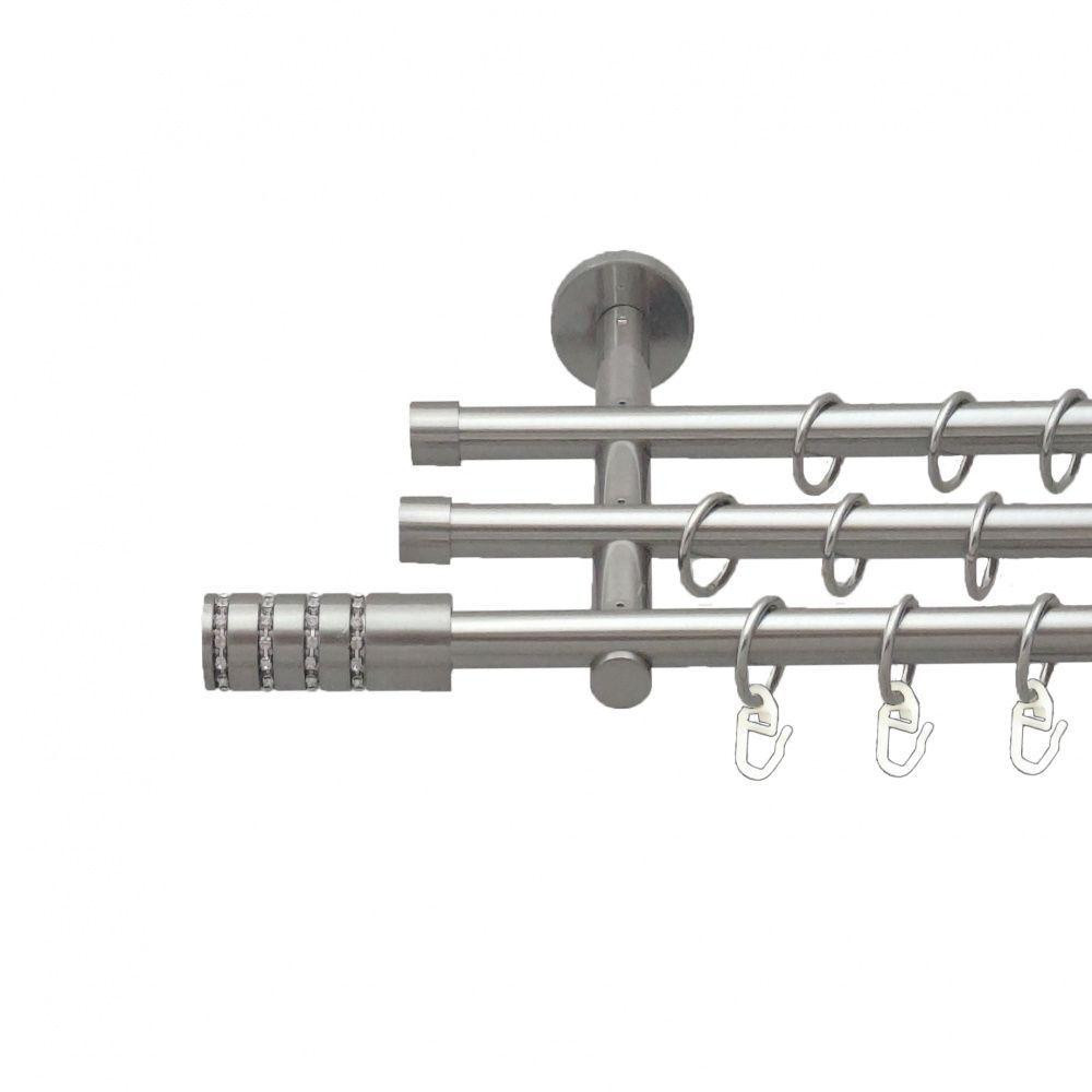 Карниз Orvit Барамелла металевий трирядний циліндр (20 см) гладка труба кільце металеве Нержавіюча Сталь Львов - изображение 1