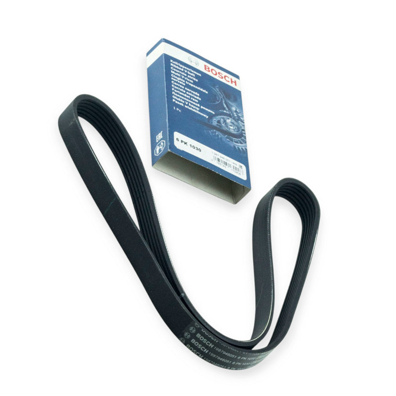 Ремень генератора ГАЗ (560) без ГУР, ручейковый (6РКх1030) BOSCH Мукачево - изображение 1