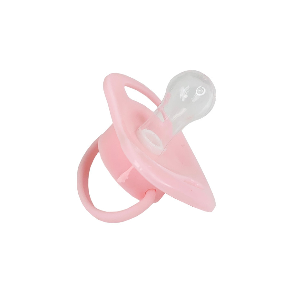 Пустушка силіконова кругла MGZ-0516(Pink) з ковпачком Вінниця - фото 1