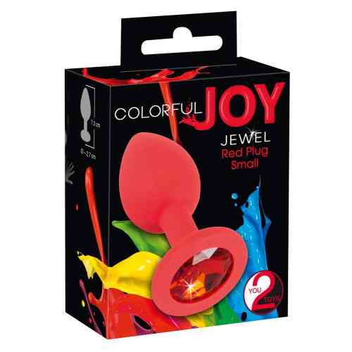 Анальна пробка - Colorful Joy Jewel Red Plug Small Sex Aura Київ