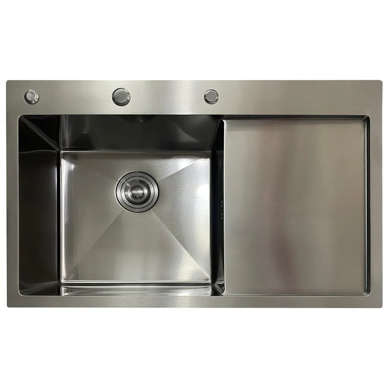 Мийка з нержавіючої сталі MIXXUS MH7849L NANO-BLACK колір графіт 3.0/0.8 Харків - фото 1