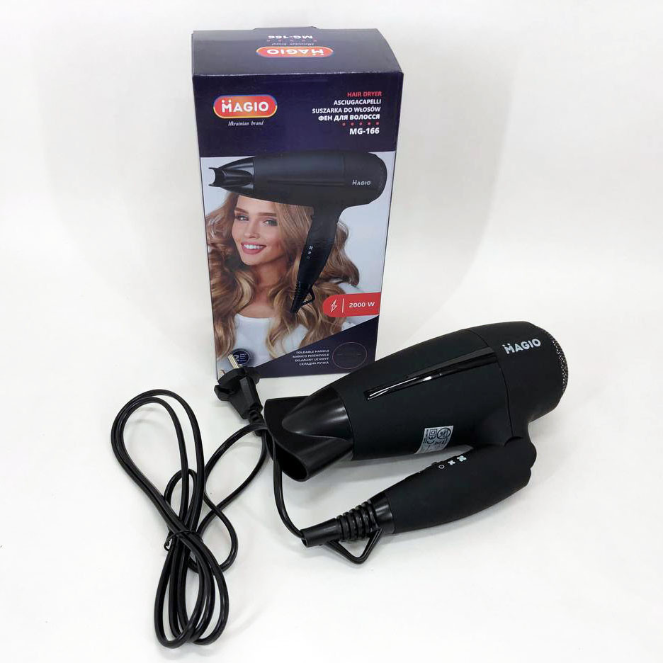 Фен для дому та салону MAGIO MG-166 2 кВт, Хороший фен для волосся Функціональна щітка сушіння HL-76 Львів - фото 6