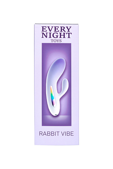 Мини вибратор кролик с цветным светодиодом Every Night Toys, 7 режимов вибрации, сиреневый градиент Sex Aura Киев - изображение 6
