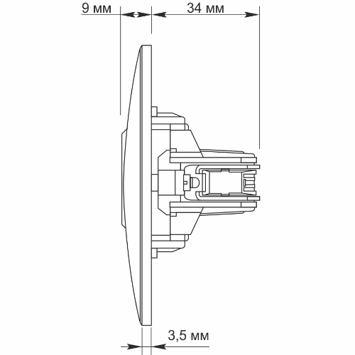 BINERA крем Розетка внутрішня 1-а SAT супутникова Videx Житомир