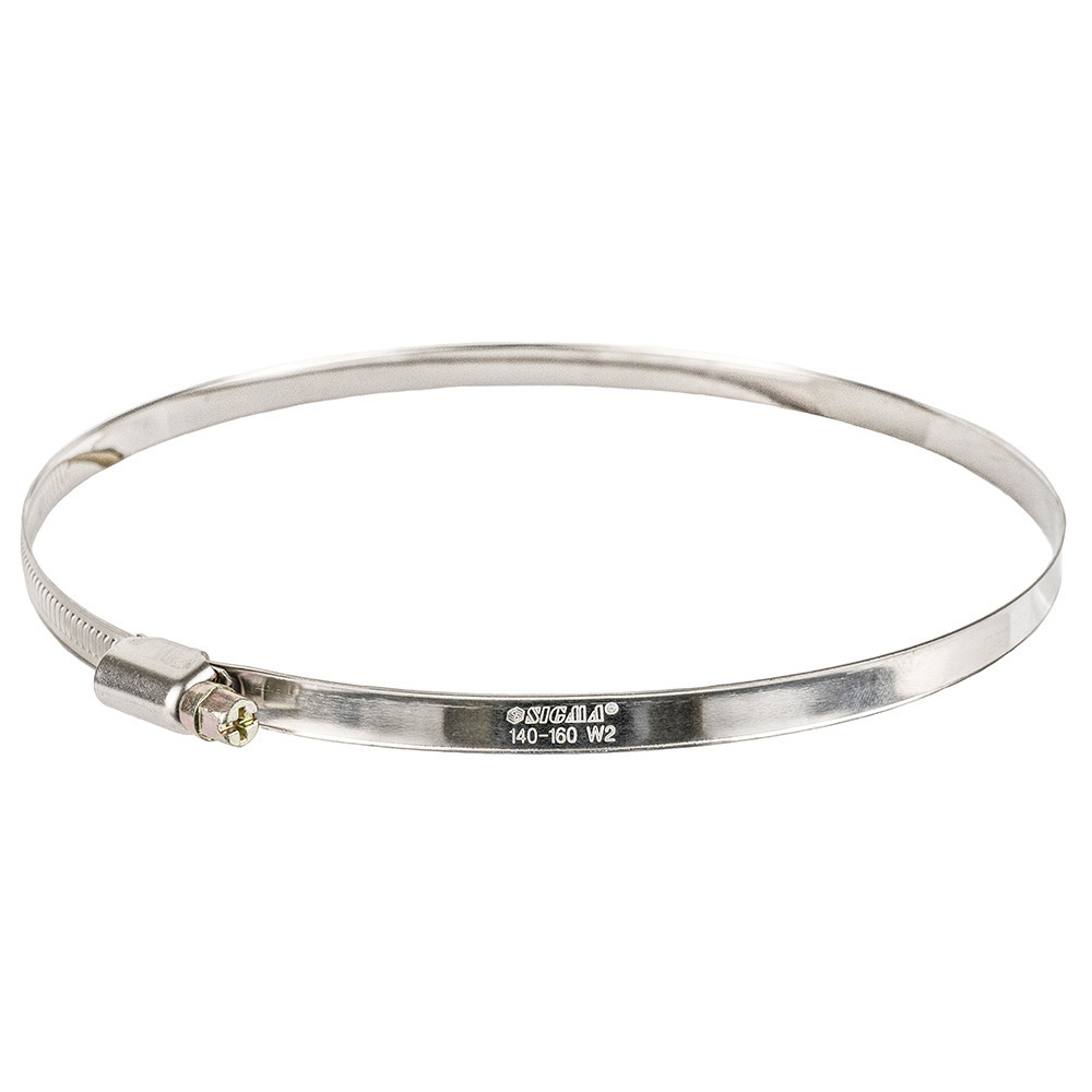 Хомут черв'ячний неіржавкий 9 мм D140-160мм 10 шт. SIGMA (2510221) Київ - фото 3