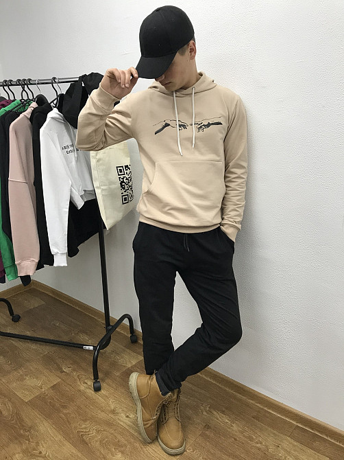 Спортивний костюм унісекс з АРТ картинкою "Створення Адама" Худді + джогери Чернівці - фото 4