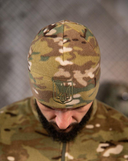 Флісова шапка Герб мультикам ВТ7658 Одеса - фото 3