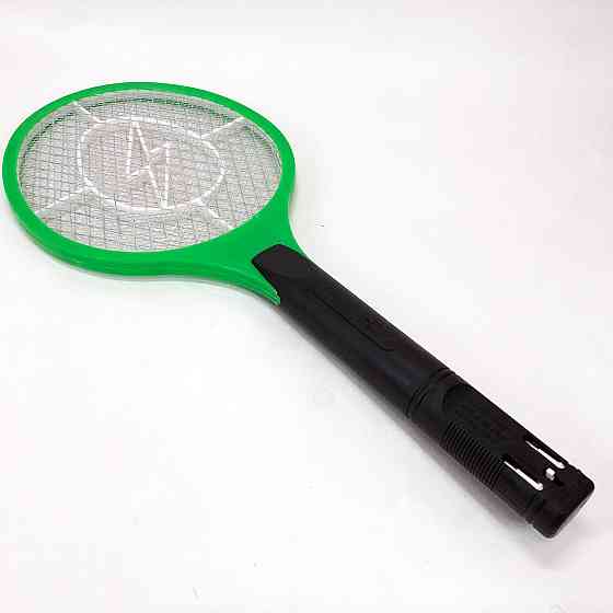 Мухобойка электрическая от насекомых, Аккумуляторный уничтожитель комаров, мошек, мух. Цвет: зеленый AF-25 Львов