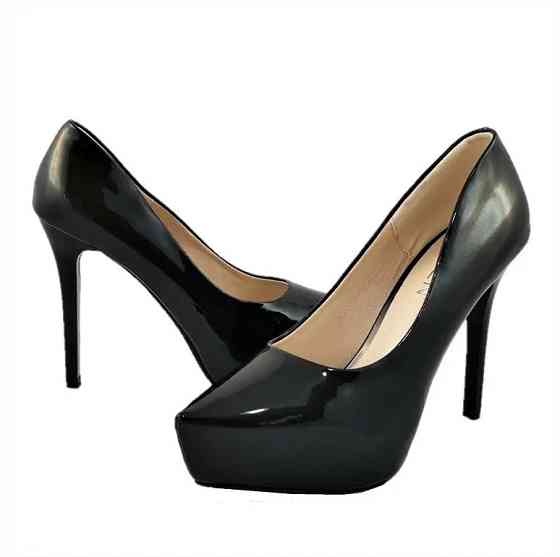 Жіночі Чорні Туфлі на Каблуку Шпильке Лакові Модельні (розміри: 36,38,40) — 16-1 Дніпро