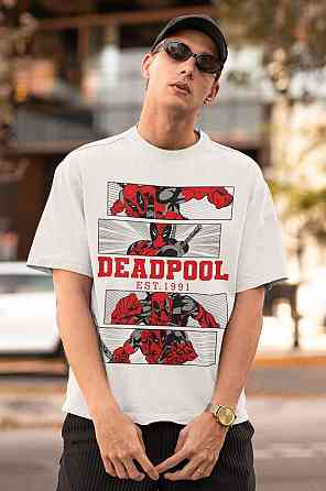 Футболка з аніме принтом Суперхеро Біртхдай Суперхеро Гіфт оверсайз (S/M/L) Чорний AnimeJ1070 Дніпро