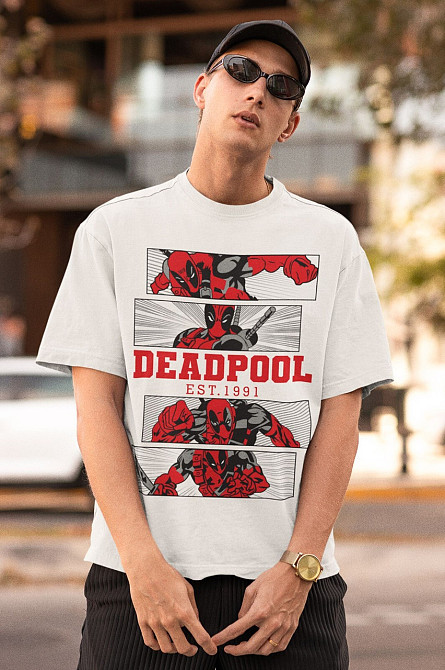 Футболка з аніме принтом Суперхеро Біртхдай Суперхеро Гіфт оверсайз (S/M/L) Чорний AnimeJ1070 Дніпро - фото 4