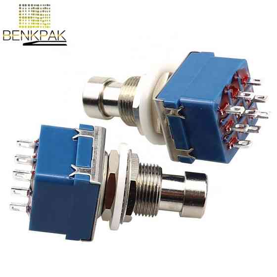 Ножний перемикач 3PDT з фіксацією для ефектів педалей Київ