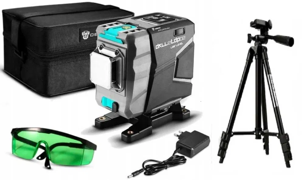 Лазерный уровень Deko 3D (12 линий) + магнитный кронштейн + штатив 2.1м Зеленый луч Откалиброванный нивелир Винница - изображение 4