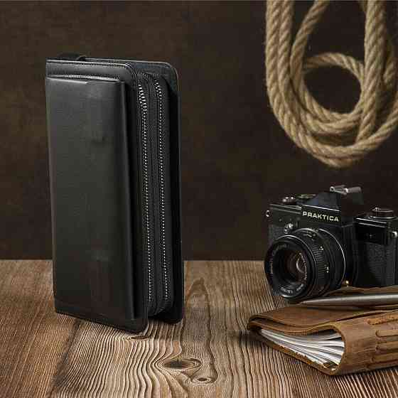 Клатч чоловіча з натуральної шкіри Vintage 14833 Чорний Київ