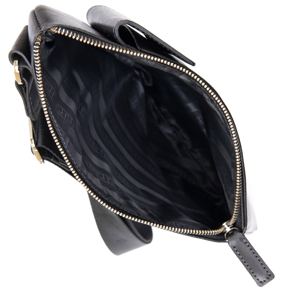 Шкіряна чоловіча сумка через плече GRANDE PELLE 11439 Чорний Київ - фото 4