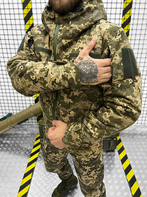 Куртка зимова чоловіча тепла водовідштовхувальна піксель Одеса - фото 3