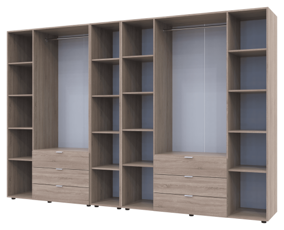 Комплект шаф для одягу Doros Гелар (3 шт.) 309,4х49,5х203,4 см Дуб сонома (DRS-011164) Львів