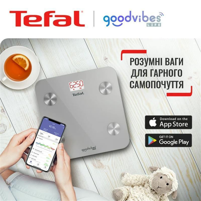 Ваги підлогові Tefal Goodvibes Life BM9600S1 ( Сріблястий ) Харків - фото 1