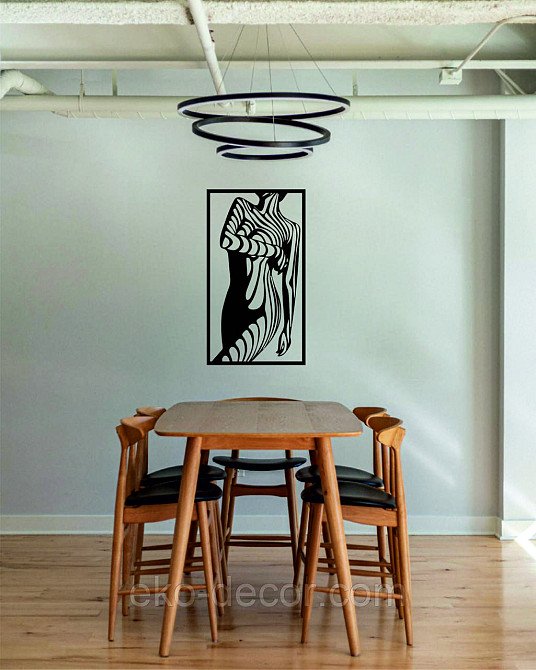 Декоративне настінне Панно «Сілует жінки», Декор на стіну 90*50 см, Чорний Київ - фото 6