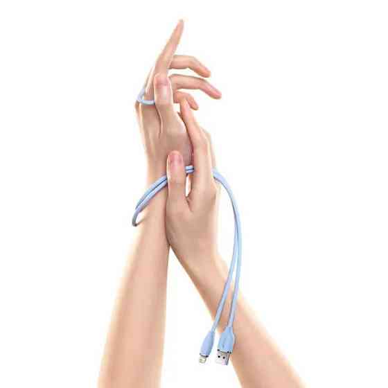 Кабель Baseus Jelly Liquid Silica Gel Fast Charging Data Cable USB to iP 2.4A 2m Blue Киев