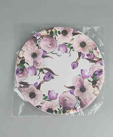 Паперова тарілка з малюнком 18 см "No 22" Бузковий цвіт 10 шт (1 пачка) Харків