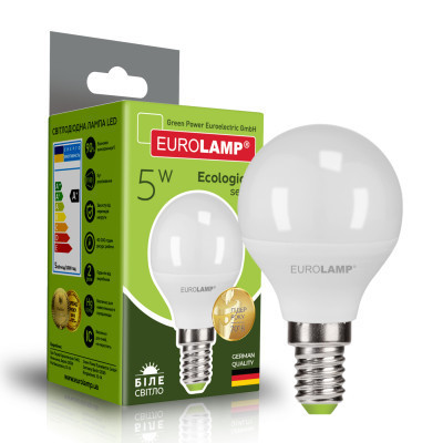Лампочка Eurolamp LED G45 5W E14 4000K 220V (LED-G45-05144(P)) Вінниця - фото 1