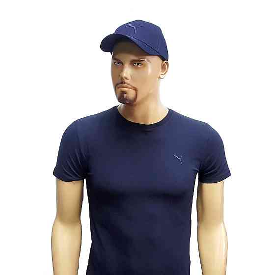 Мужская однотонная трикотажная футболка Puma Киев