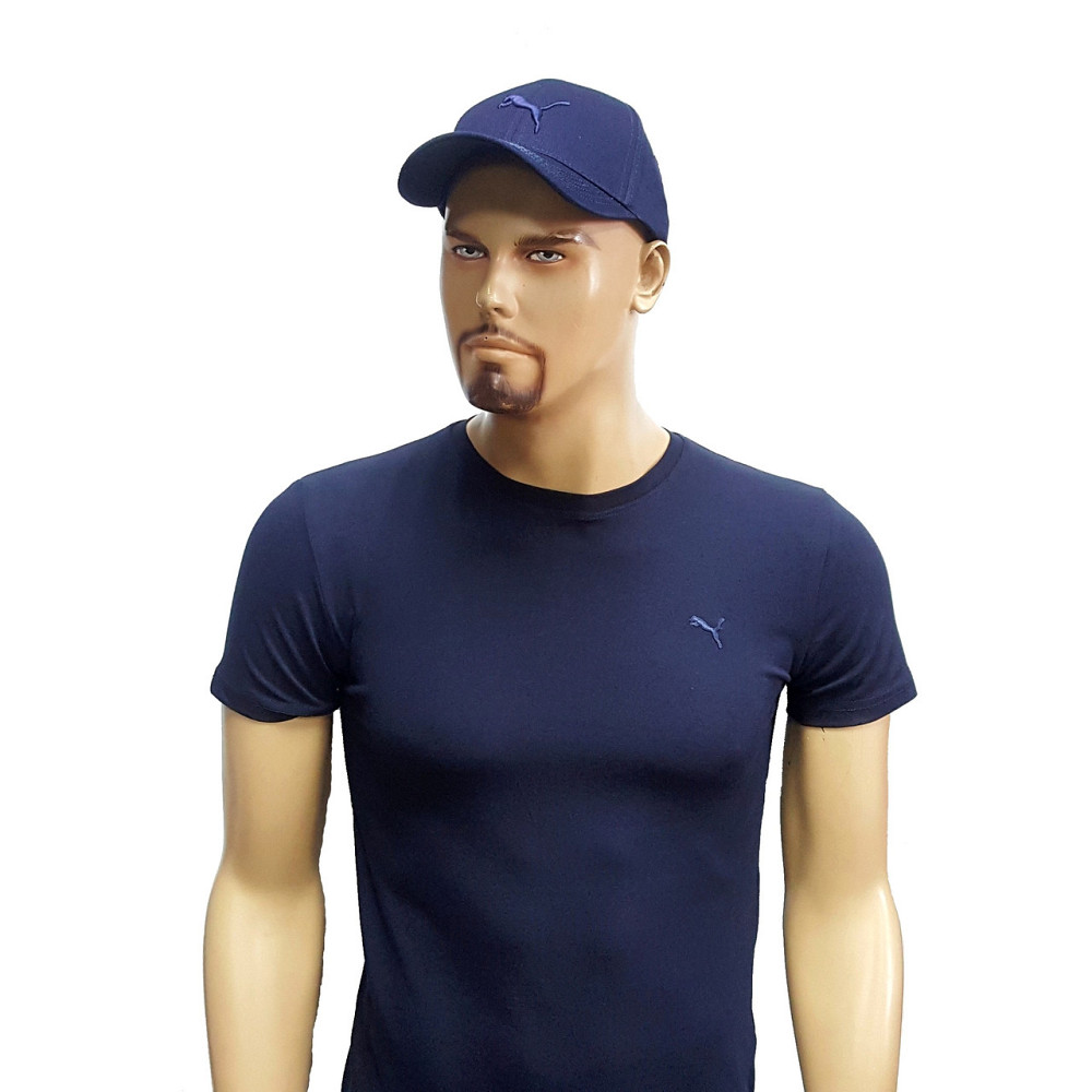 Мужская однотонная трикотажная футболка Puma Киев - изображение 2