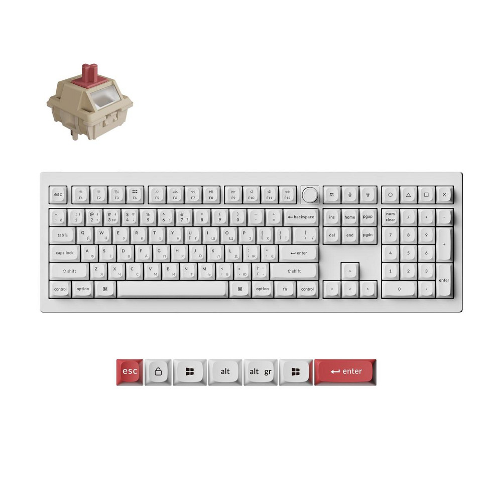 Клавіатура бездротова Keychron V6 Ultra Keychron Red Switch White RGB (V6U-F1-UA) ( 29743 ) Харьков - изображение 3