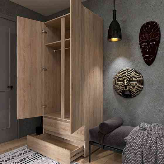 Шафа дводверна Еверест ШЛ-2 Лайт Дуб сонома (DTM-4675) Львів