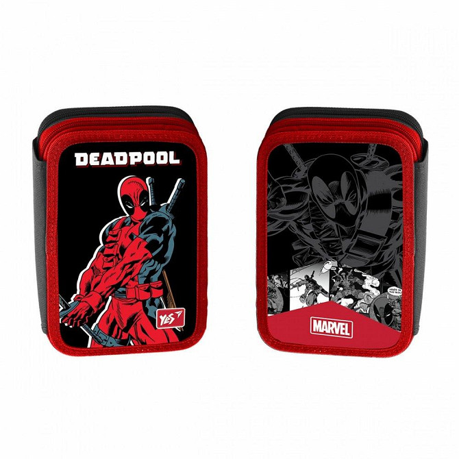 Пенал шкільний твердий "YES" 533128 подвійний HP-01 Marvel Deadpool, шт Київ - фото 1