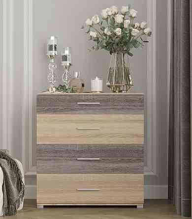 Комод Еверест на 4 ящики Бриз К-5 (телескопи) 70х38х72.5 дуб сонома + трюфель (DTM-2491) Львів