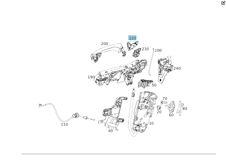 Mercedes-Benz  A0997661700 Нова кришка передньої лівої зовнішньої ручки дверей з хромом C-Class W205 GLC X253 E-class W213 E-class Coupe C238 Одеса - фото 2