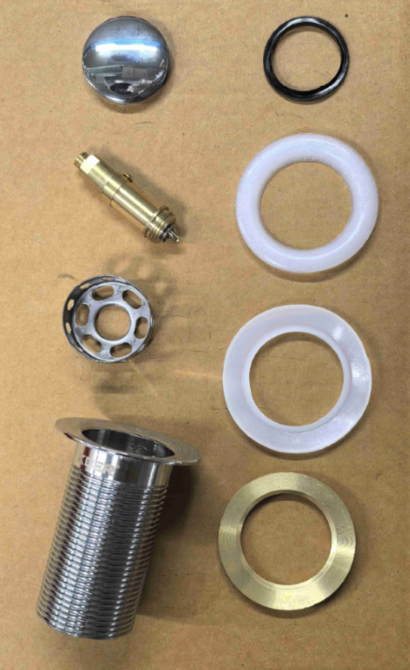 Донный клапан для раковины Koer PW-10-01 1 1/4'' без перелива автоматический СLICK-СLACK (Цвет хром) (KR5797) Киев - изображение 10