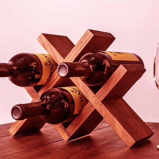 Настільна винна полиця "Бренті" шафран Миколаїв - фото 1