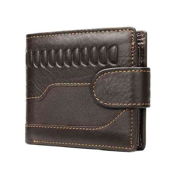 Чоловічий гаманець з тисненням 20233 Vintage Коричневий Київ