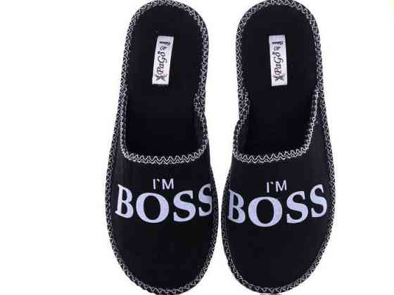 капці закриті чорні PaGo "I'm Boss" підлітковий бос 38 Одесса