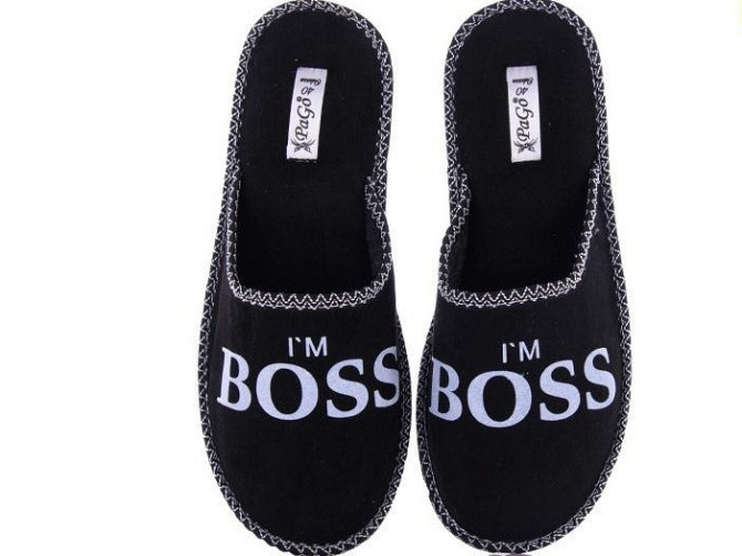 капці закриті чорні PaGo "I'm Boss" підлітковий бос 38 Одеса - фото 2