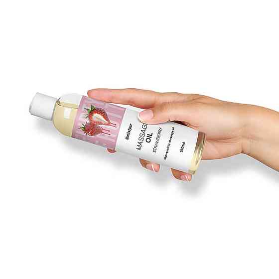Розпродаж!!! Масажна олія Satisfyer Massage Oil Strawberry 250 мл (термін 30.04.2027) Sex Aura Київ