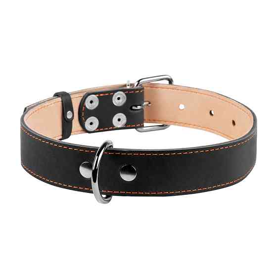 Нашийник "CoLLaR" подвійний (ширина 35мм, довжина 48-63см) чорний Коломия