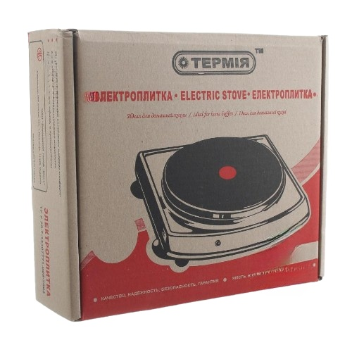 Електроплита настільна (спіраль) коричнева ЕПТ 1-1,0/230 М2 ТЕРМІЯ Житомир